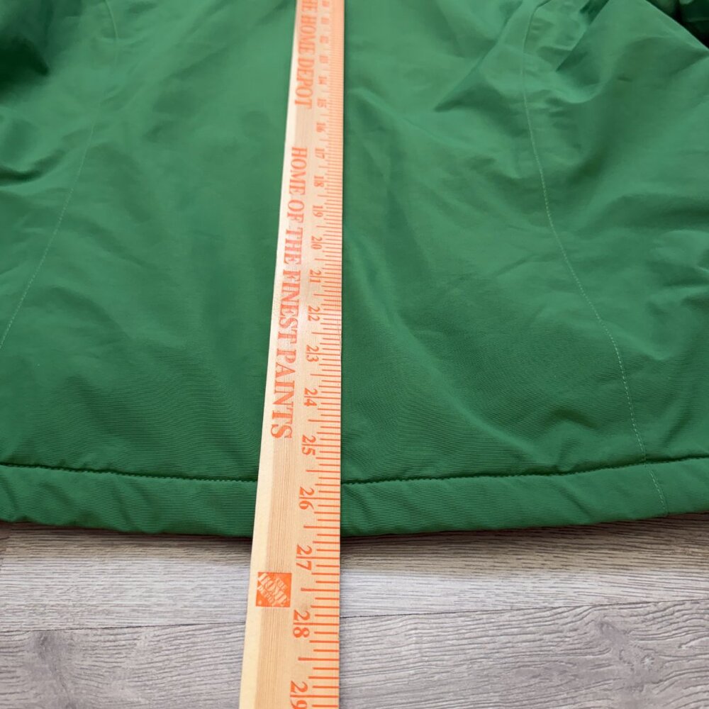 Lands' End Squall Waterproof Fleece Lined Hooded Parka Coat Green Womens L 14-16 - Picture 15 of 16